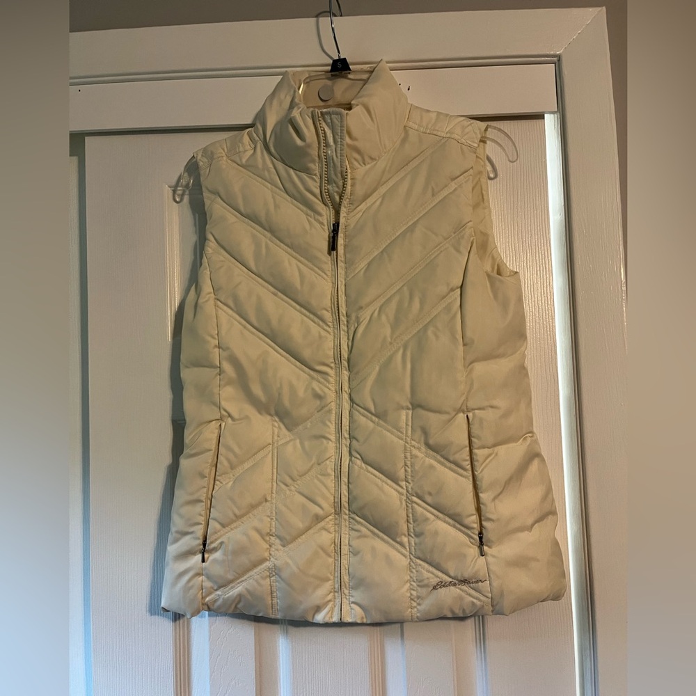 Eddie Bauer Women's Off-White Quilted Vest